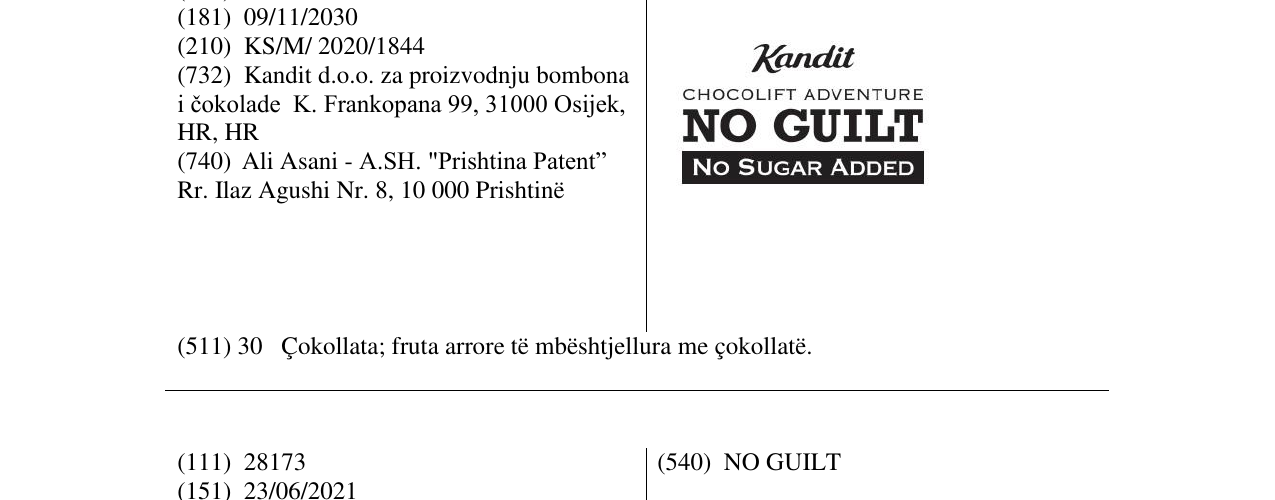 Zëri i markës no guilt në buletin