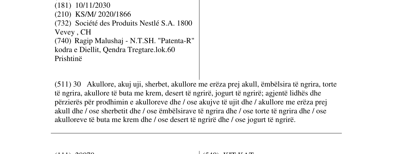 Zëri i markës PIRULO në buletin