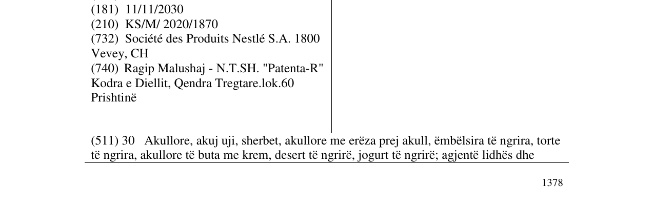 Zëri i markës KIT KAT në buletin