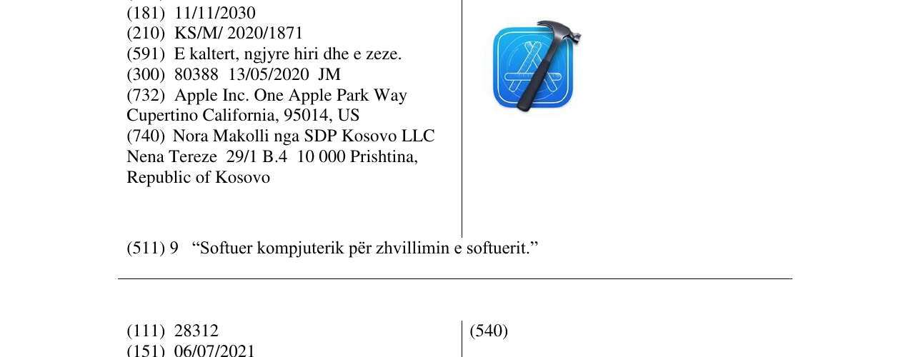 Zëri i markës XCODE në buletin
