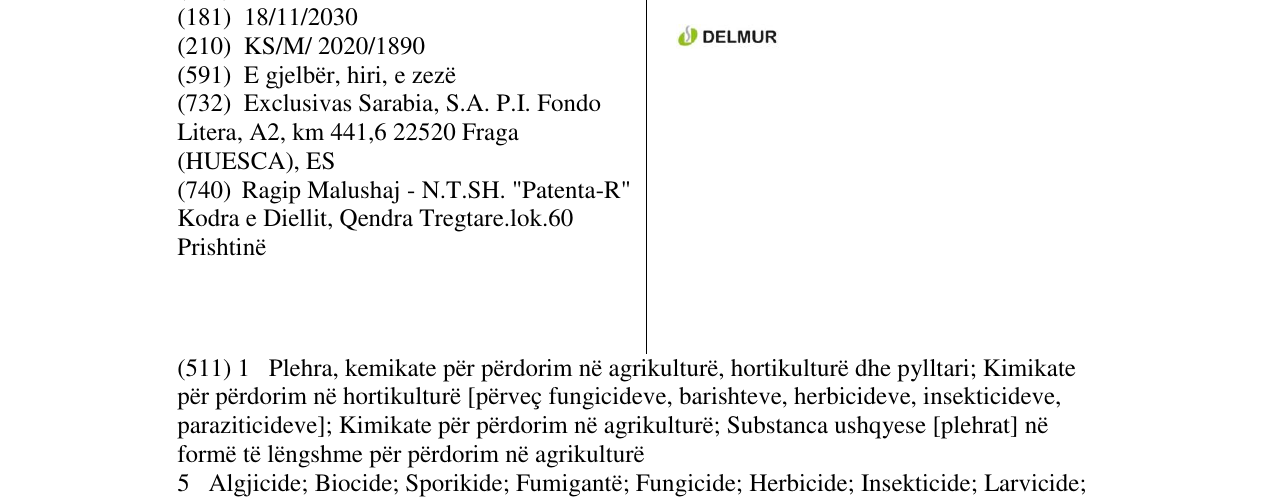 Zëri i markës DELMUR në buletin
