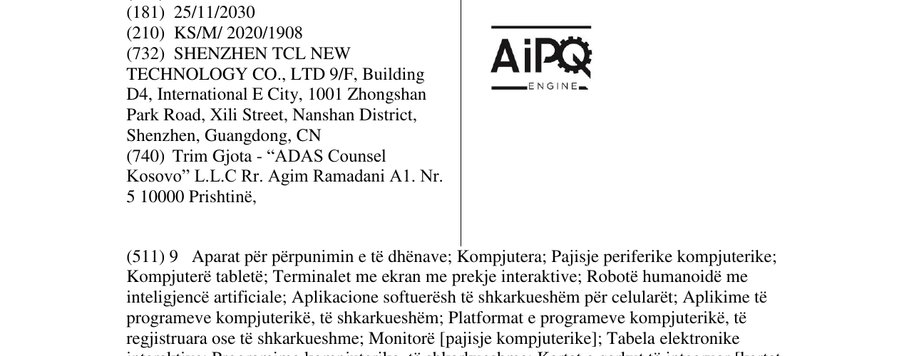 Zëri i markës AiPQENGINE në buletin