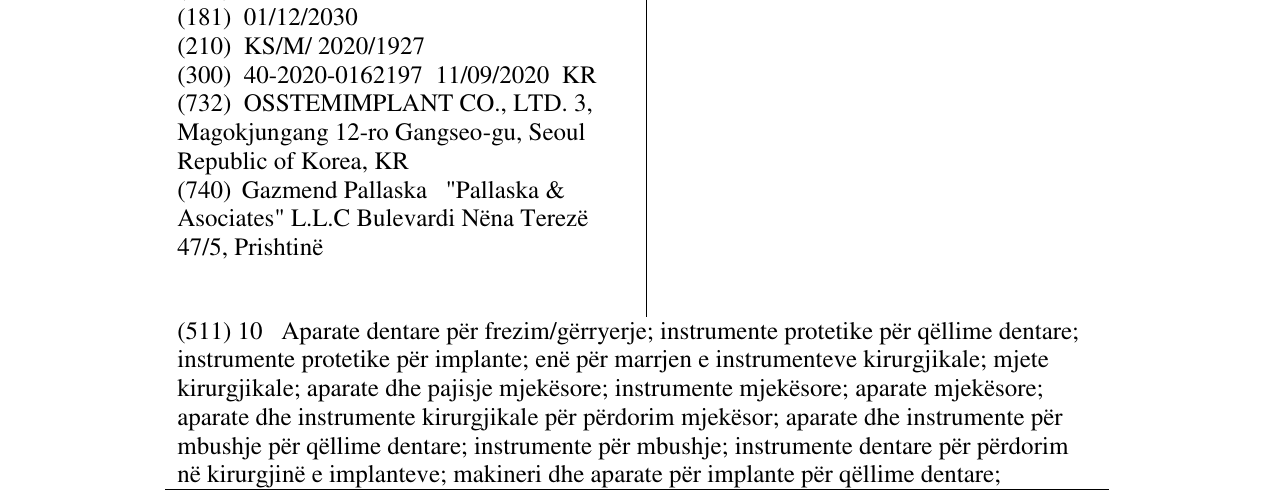 Zëri i markës CAS KIT në buletin