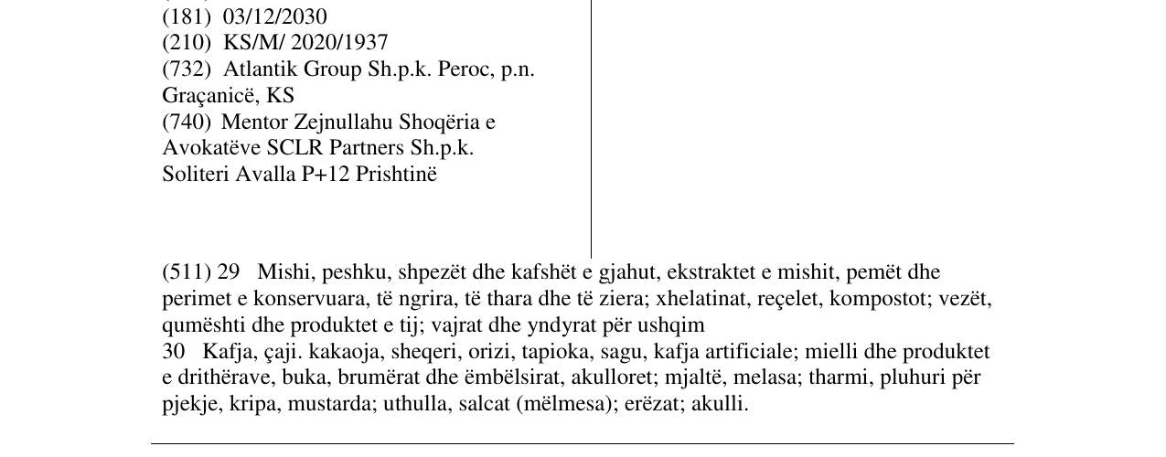 Zëri i markës DOĞADAN në buletin