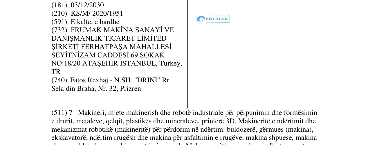 Zëri i markës frumax në buletin