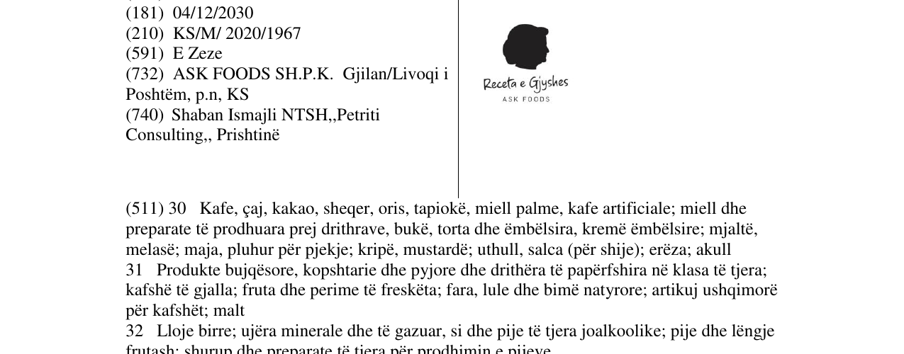 Zëri i markës Receta e Gjyshes në buletin