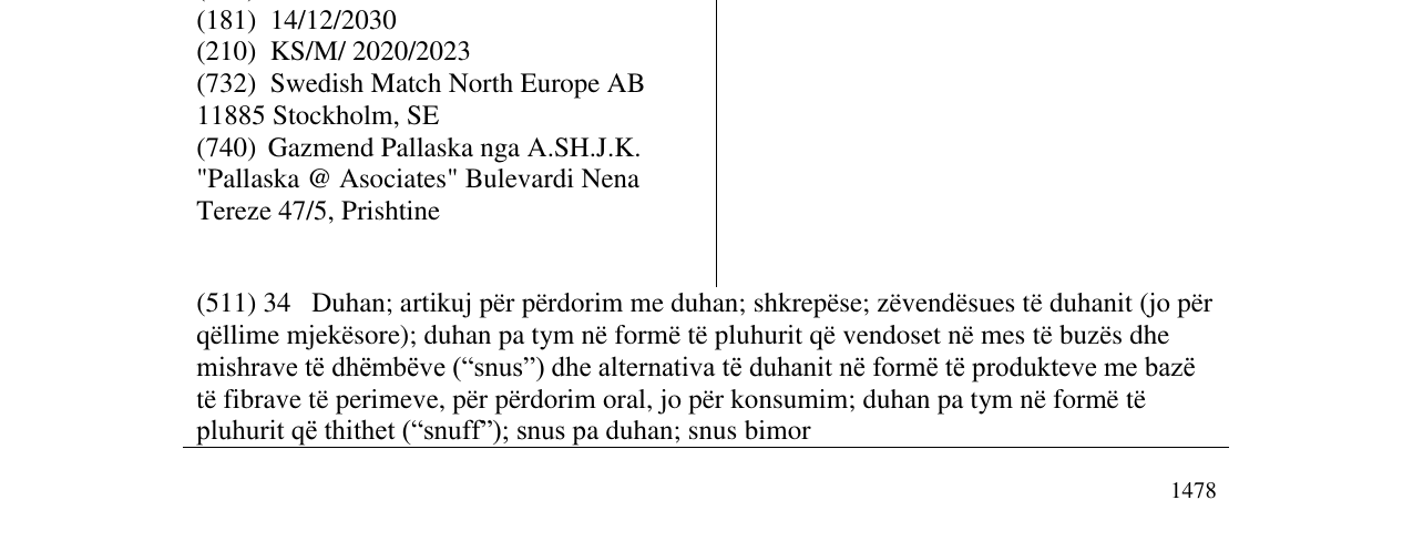Zëri i markës ZYN në buletin