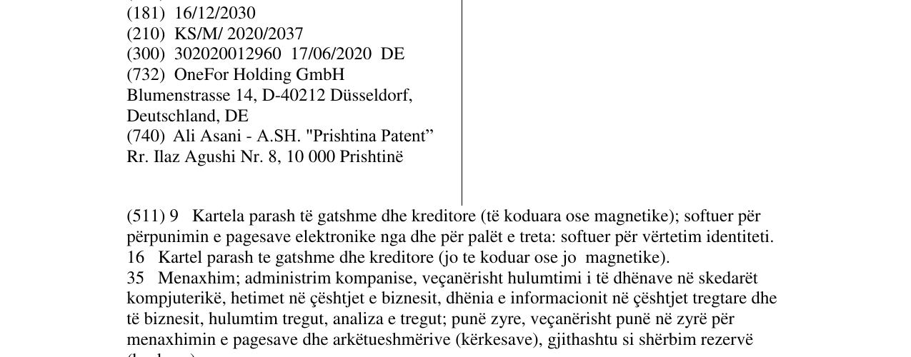 Zëri i markës OneFor në buletin