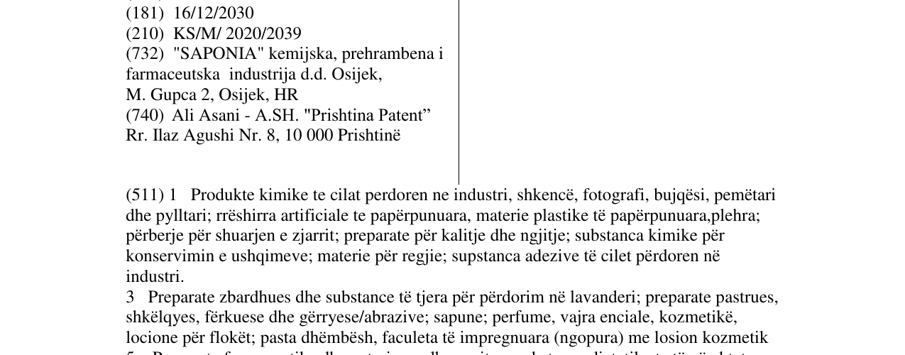 Zëri i markës Handysept në buletin