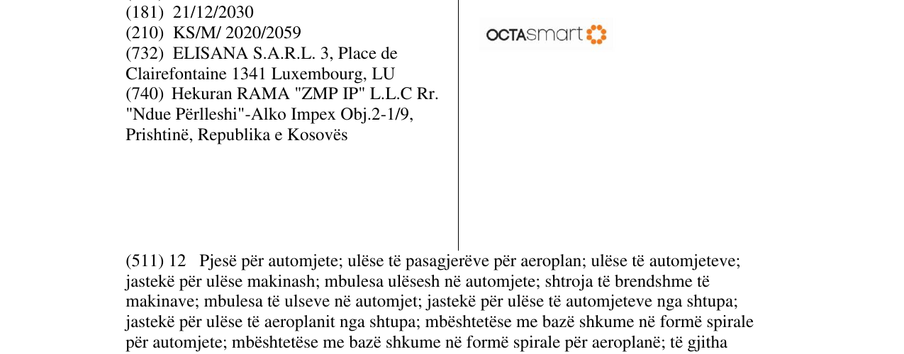 Zëri i markës OCTA SMART në buletin