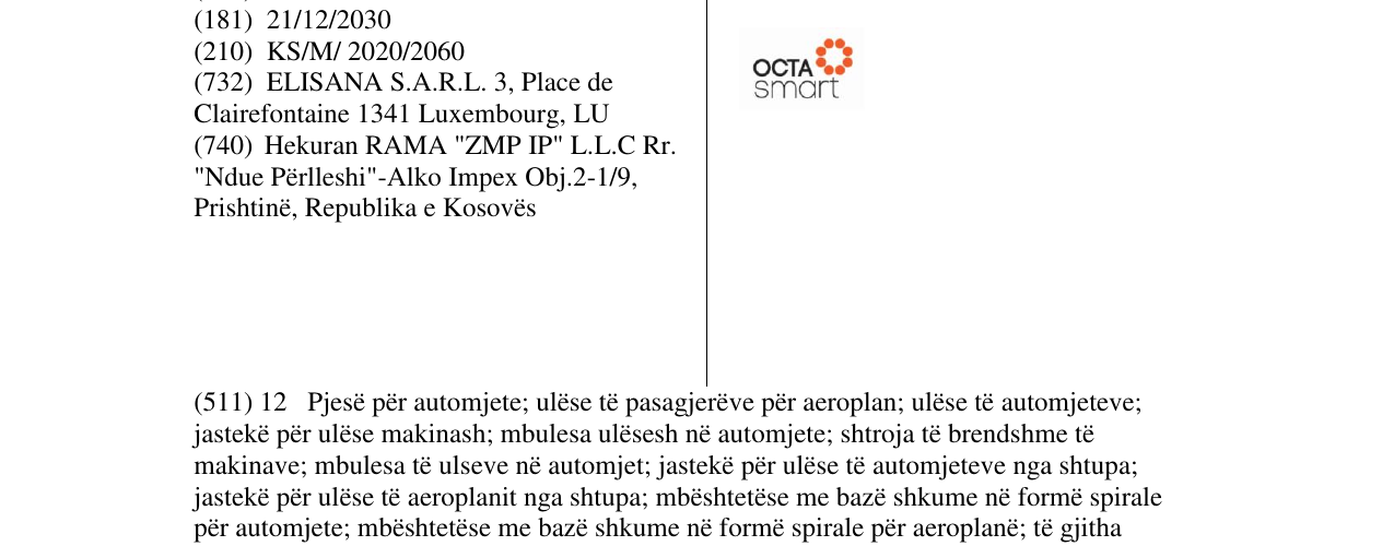 Zëri i markës OCTA SMART në buletin
