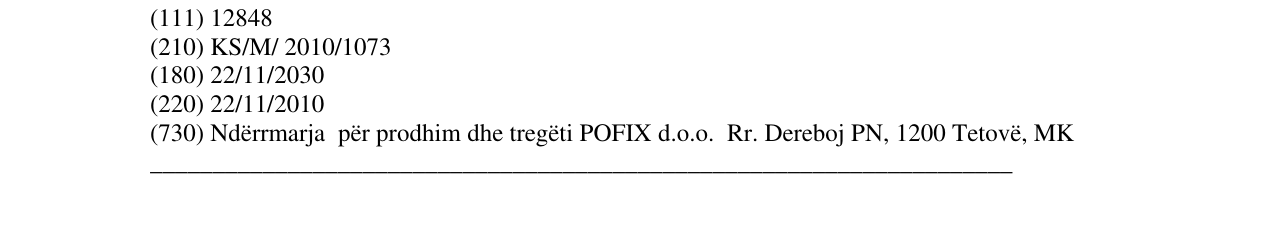 Zëri i markës ECOLOGICA POFIX STIROKOL në buletin