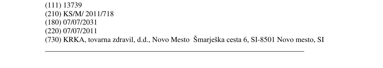 Zëri i markës NIMVASTID në buletin