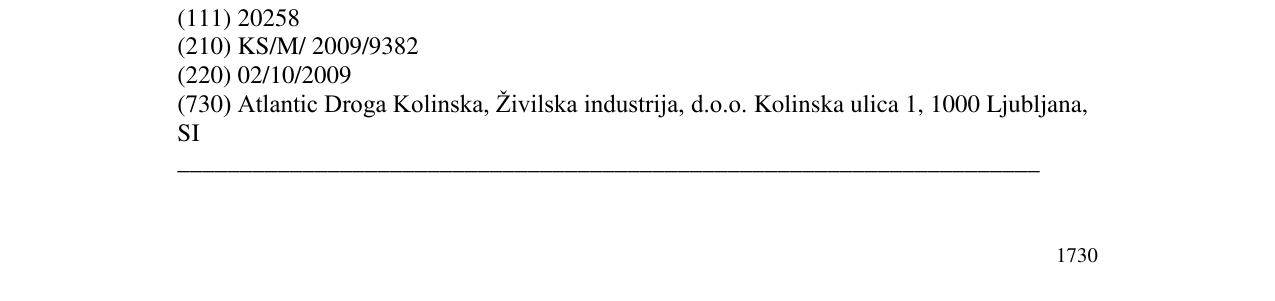 Zëri i markës Cockta në buletin