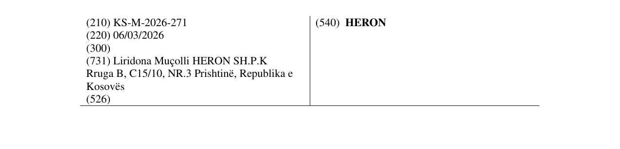 Zëri i markës HERON në buletin