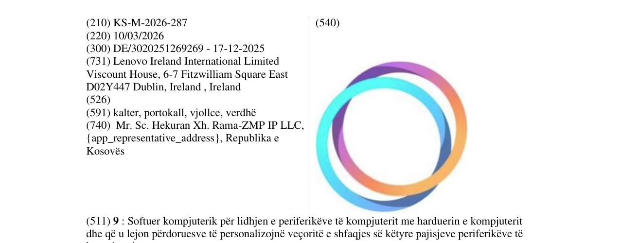 Zëri i markës KS/M/2026/287 në buletin