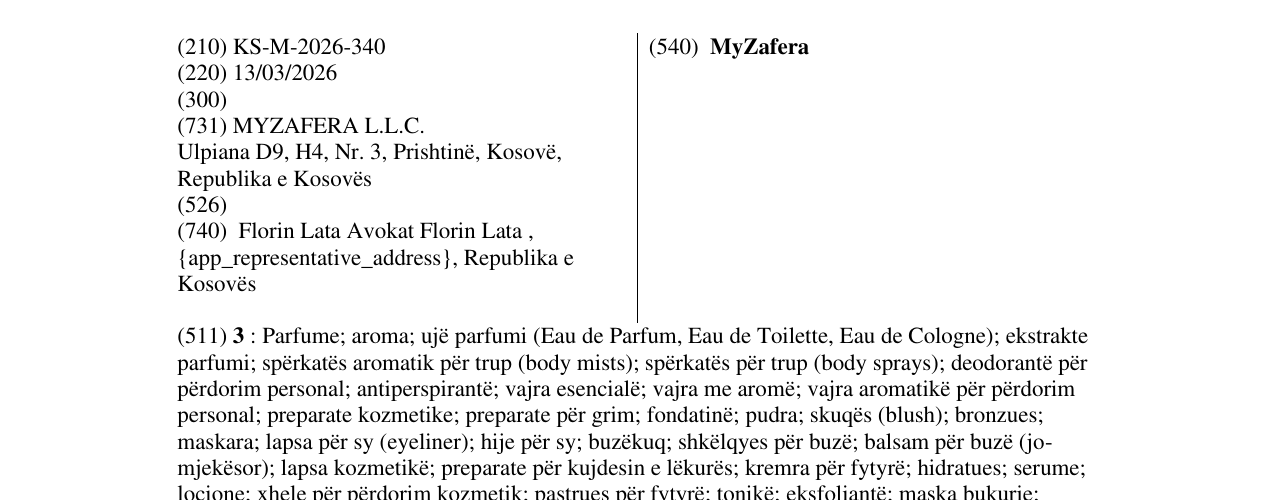Zëri i markës MyZafera në buletin