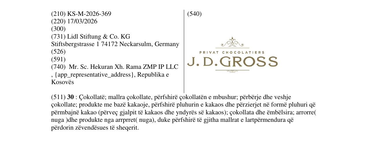Zëri i markës KS/M/2026/369 në buletin
