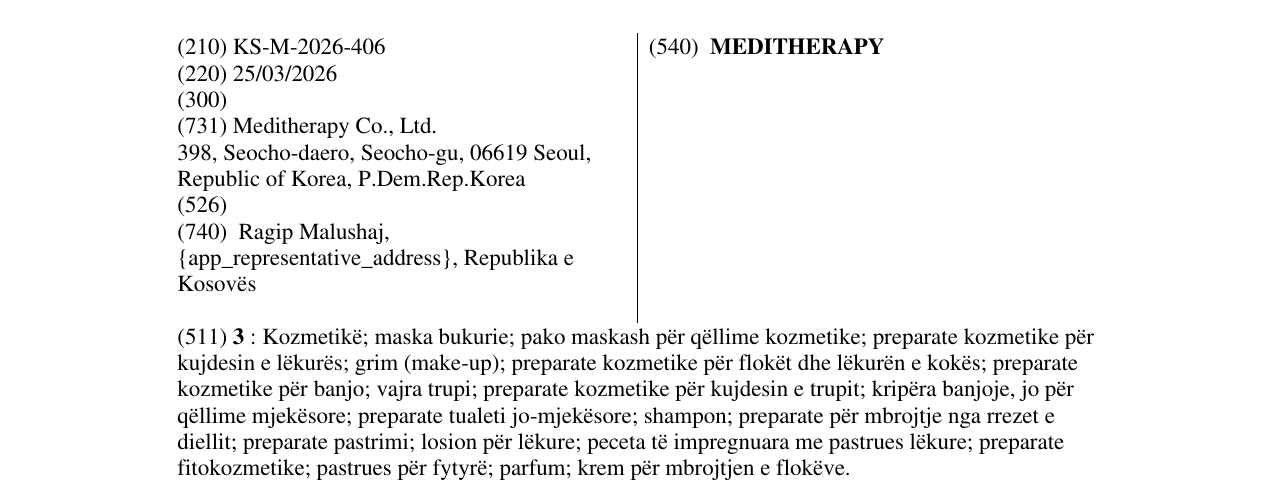 Zëri i markës MEDITHERAPY në buletin
