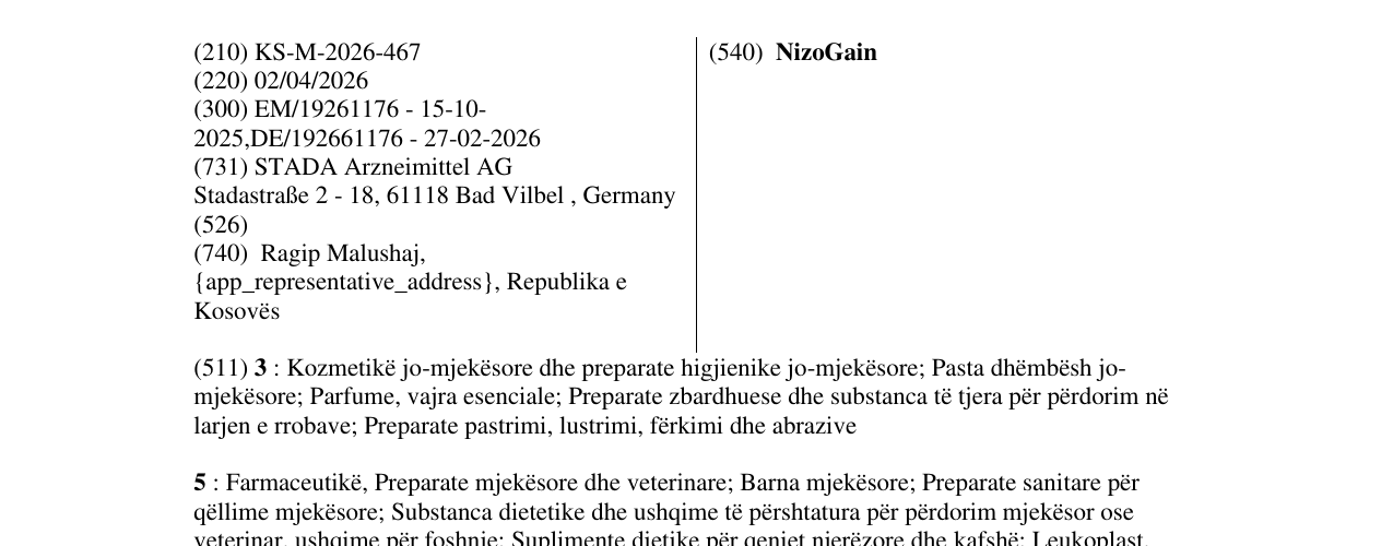 Zëri i markës NizoGain në buletin