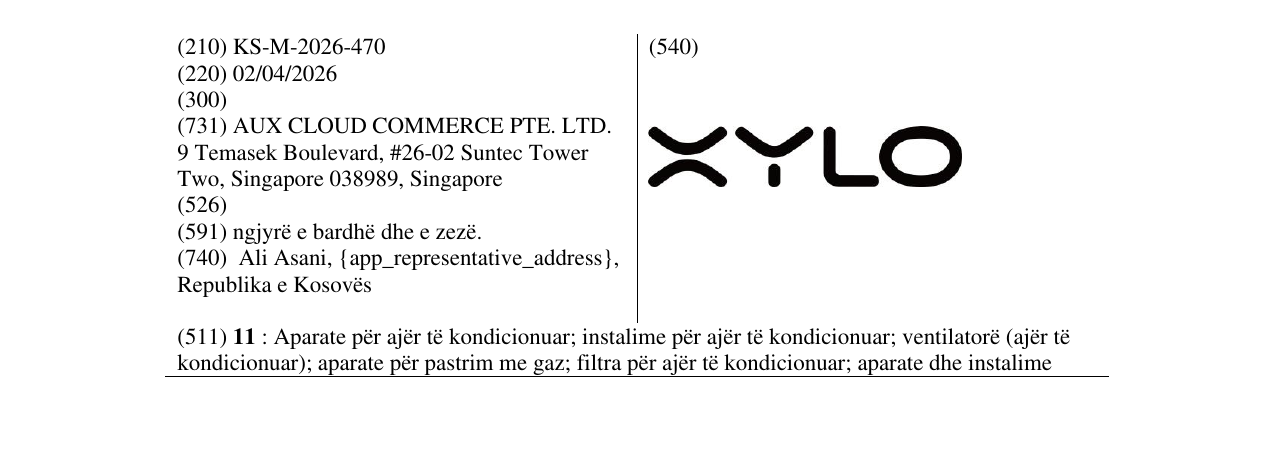 Zëri i markës KS/M/2026/470 në buletin