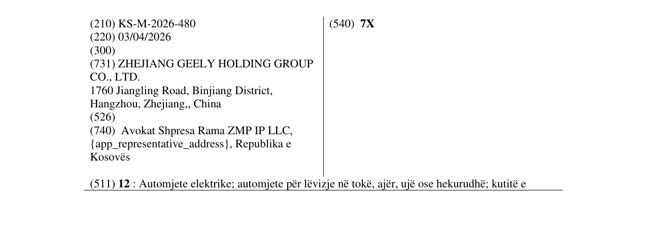 Zëri i markës 7X në buletin