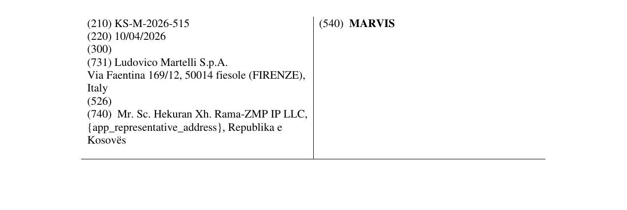 Zëri i markës MARVIS në buletin