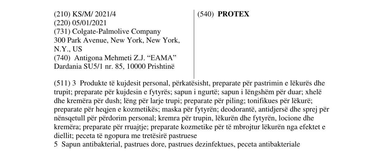 Zëri i markës PROTEX në buletin