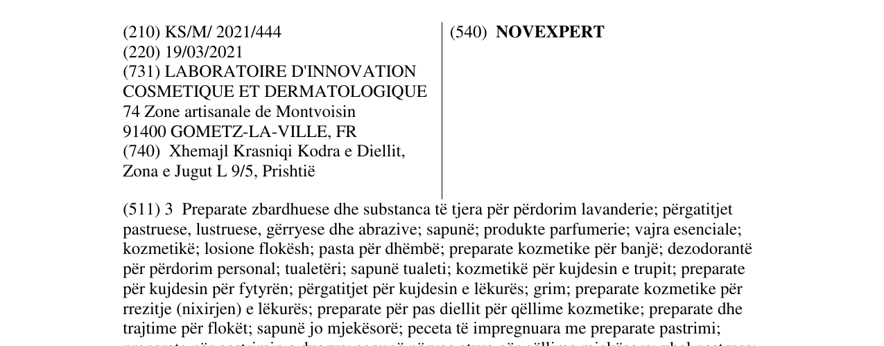 Zëri i markës NOVEXPERT në buletin