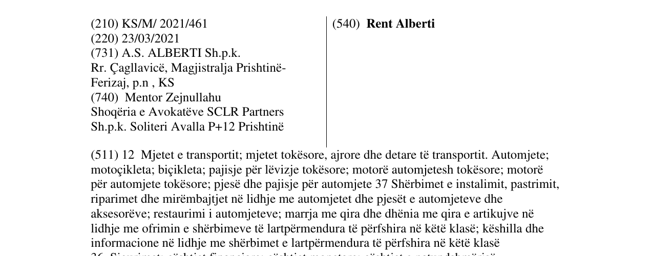 Zëri i markës Rent Alberti në buletin