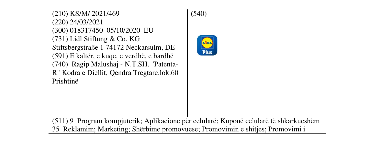 Zëri i markës lidl plus në buletin