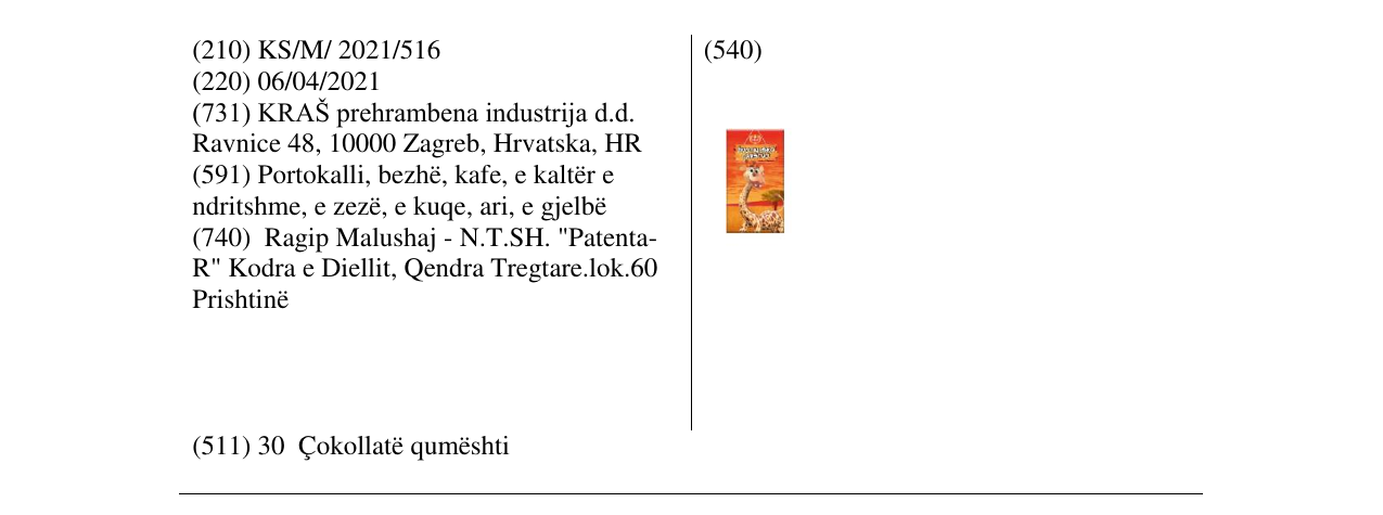 Zëri i markës zivotinsko cartsvo në buletin