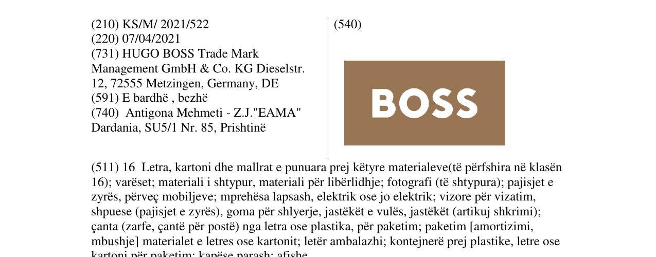 Zëri i markës boss në buletin
