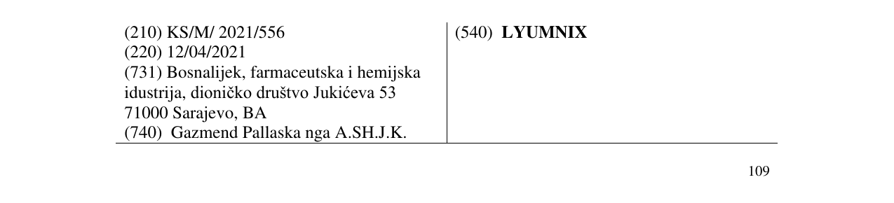 Zëri i markës LYUMNIX në buletin