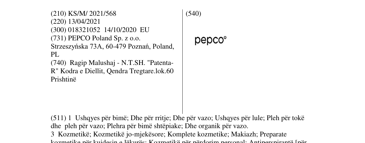Zëri i markës PEPO në buletin