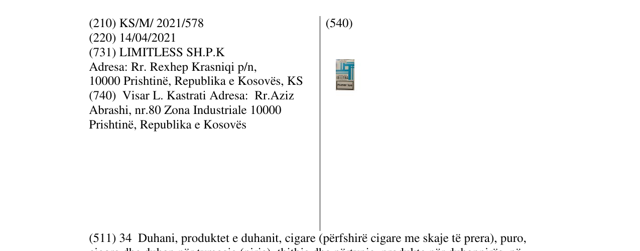 Zëri i markës cristal në buletin