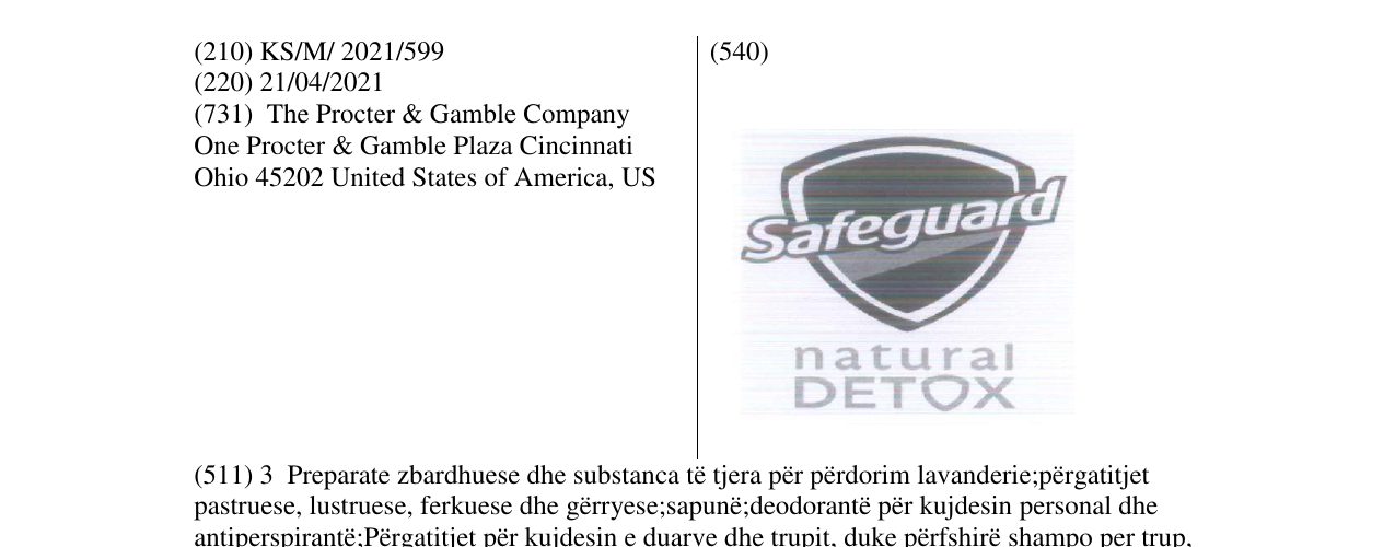 Zëri i markës Safeguard Natural Detox në buletin