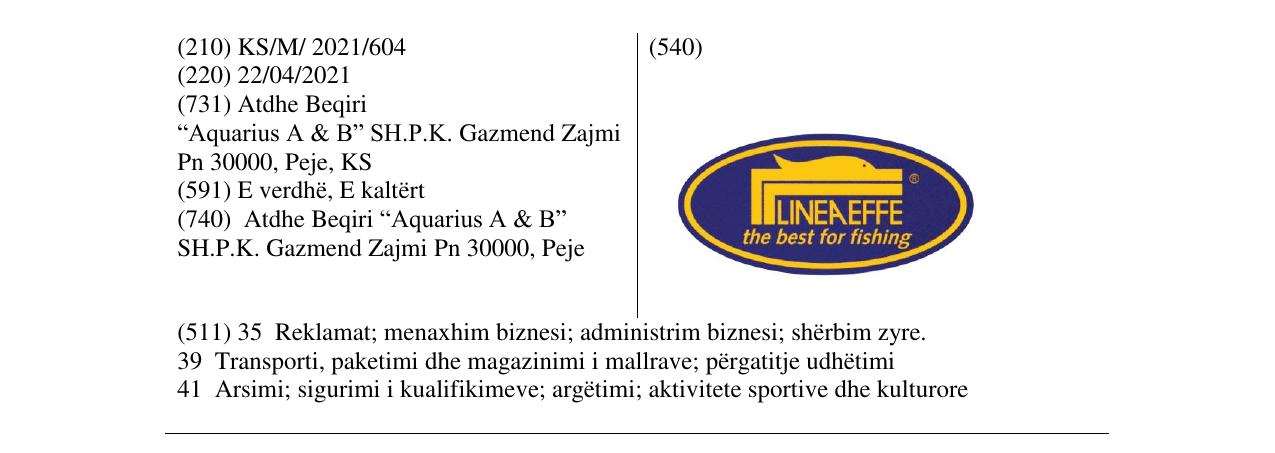 Zëri i markës LINEAEFFE në buletin