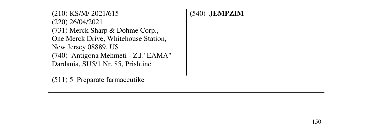 Zëri i markës JEMPZIM në buletin