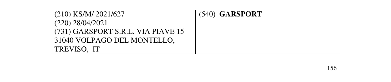 Zëri i markës GARSPORT në buletin