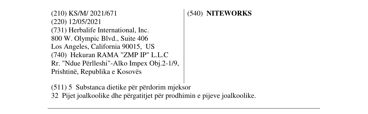 Zëri i markës NITEWORKS në buletin