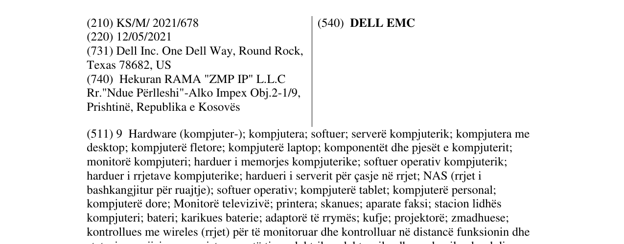 Zëri i markës DELL EMC në buletin