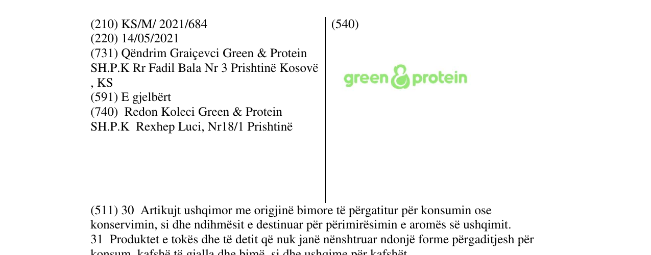 Zëri i markës green&protein në buletin