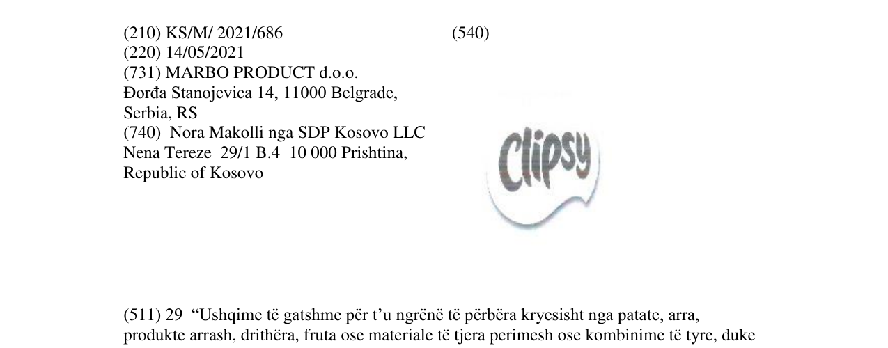 Zëri i markës CLIPSY në buletin