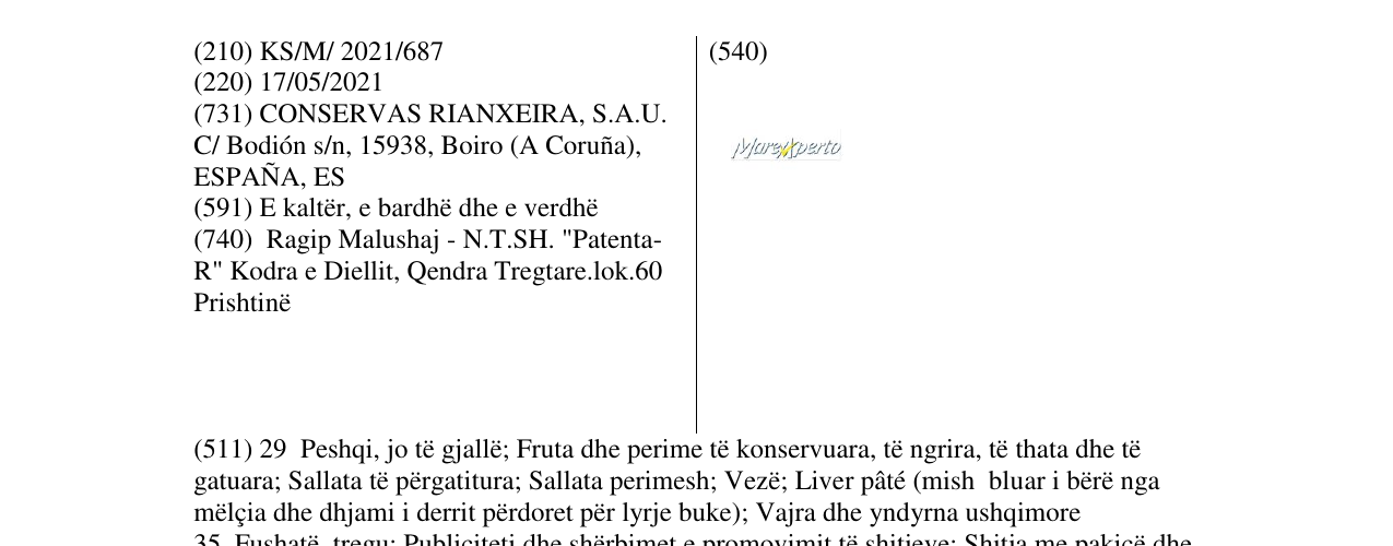 Zëri i markës Marexperto në buletin