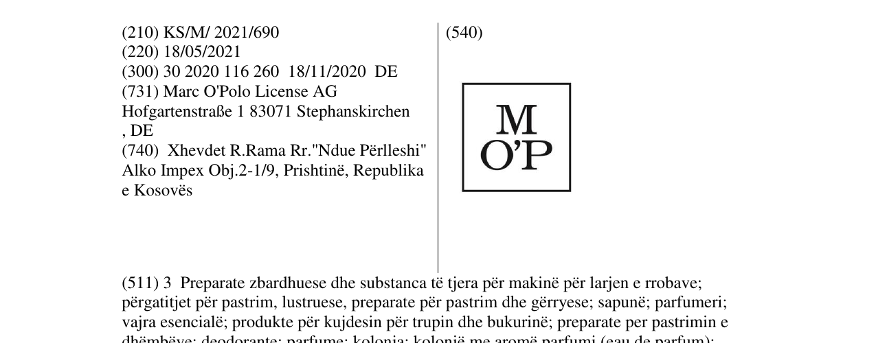 Zëri i markës MO'P në buletin