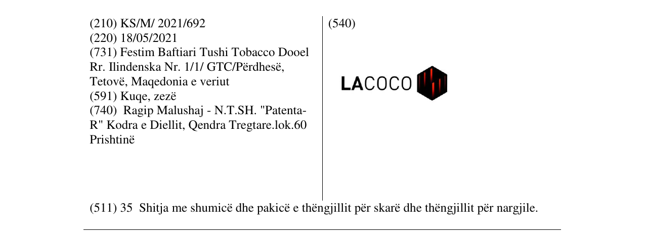 Zëri i markës LACOCO në buletin