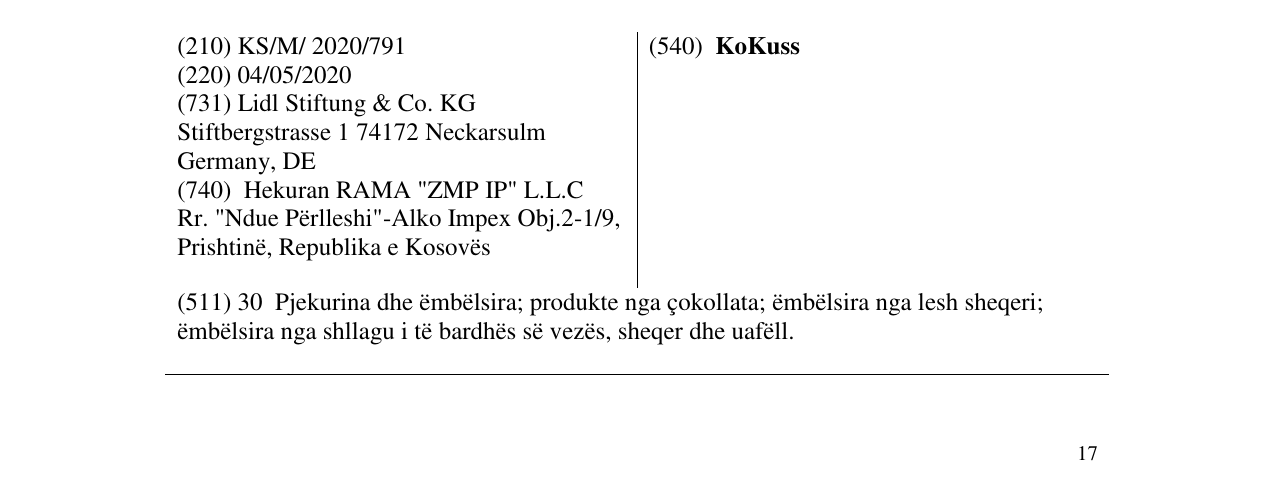 Zëri i markës KoKuss në buletin