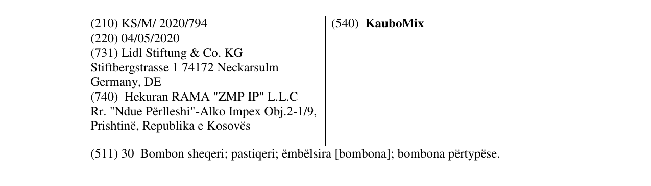 Zëri i markës KauboMix në buletin