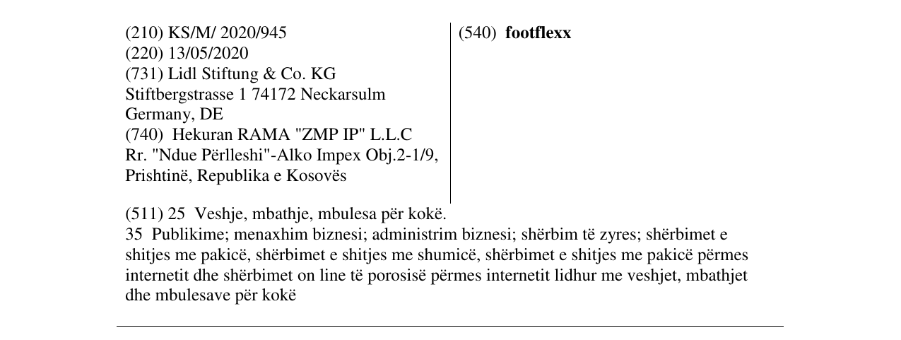 Zëri i markës footflexx në buletin